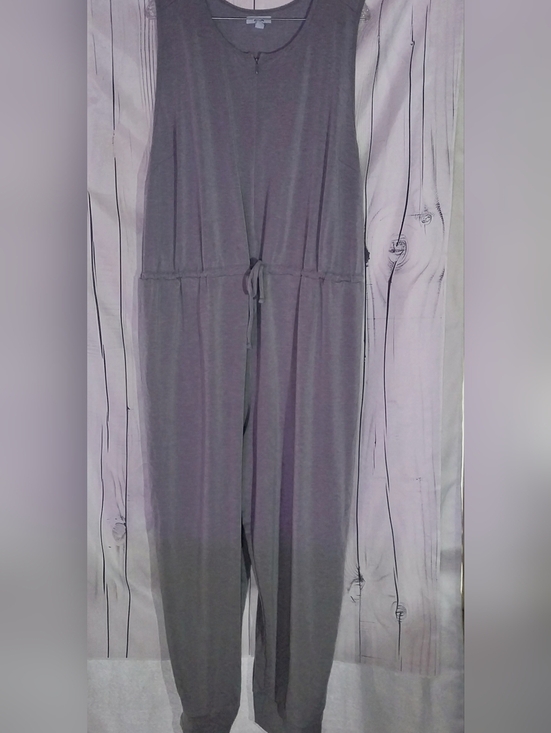 FLX Pants - FLX Travel Sleeveless Stretchy Drawstring Jumpsuit - Gray